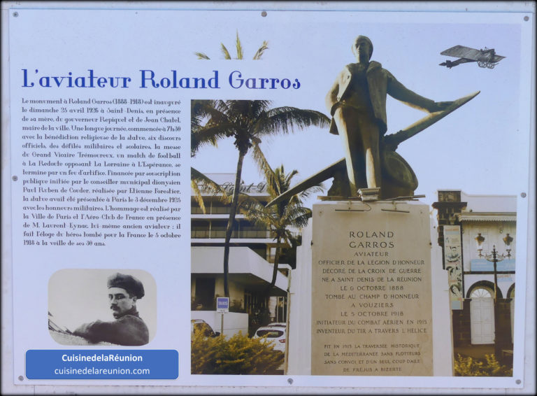 Plaque commemorative Roland Garros