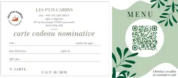 Carte cadeau nominative Les Ptis Carrys